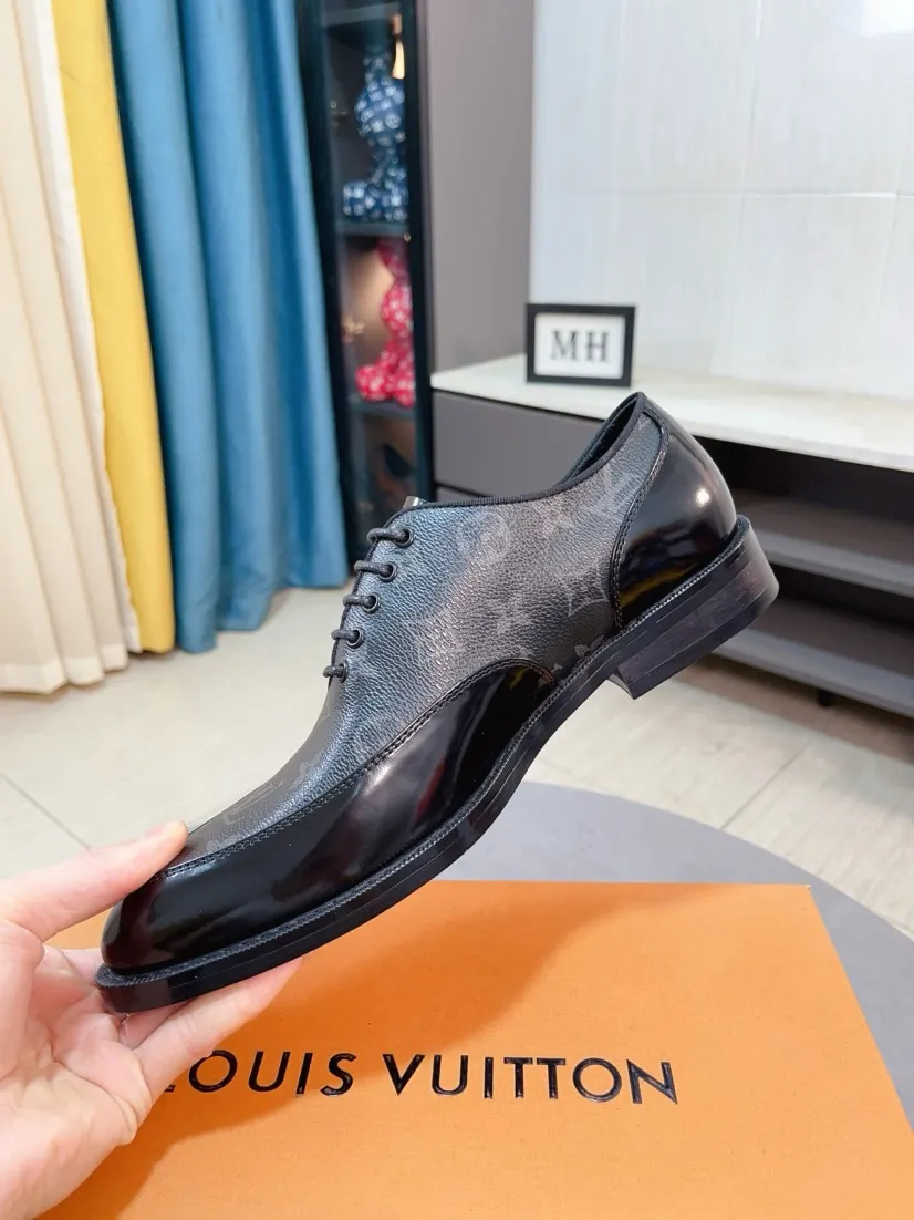 Men's shoes 💰540🌹🌹 [LV] Louis Vuitton's popular casual leather shoes 🎖Fashionable and elegant 🎖🎖Material: Original imported cowhide open edge beads, washed cowhide leather lining, original molded rubber outsole, high-end and classy, ​​elegant quality, instantly transforming into a handsome man ❤❤Standard\nNumber of sizes: 39-44, 38 45 46 customized